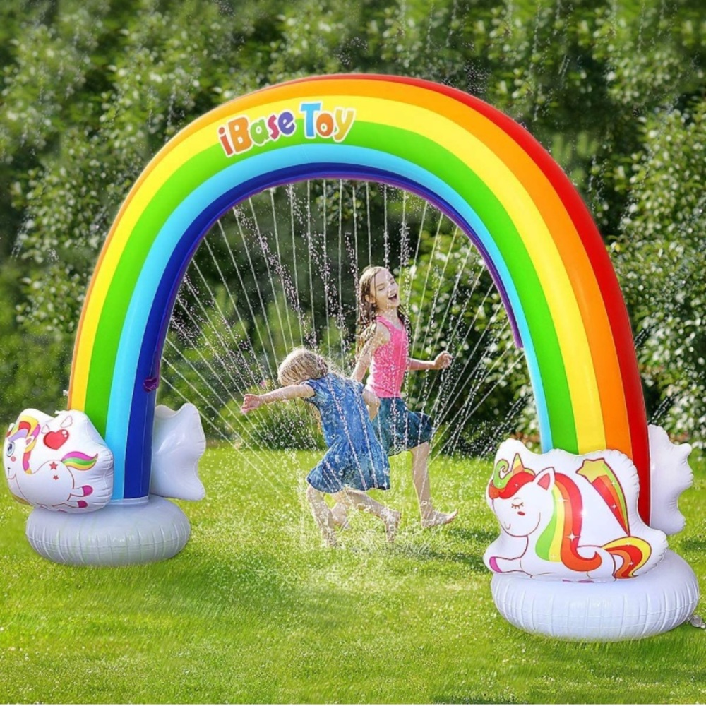 Inflatable unicorn sprinkler